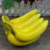 Exhibición de gabinete de cocina artificial banana racimo de espuma de frutas falsas para decoración de fiestas y fines fotográficos