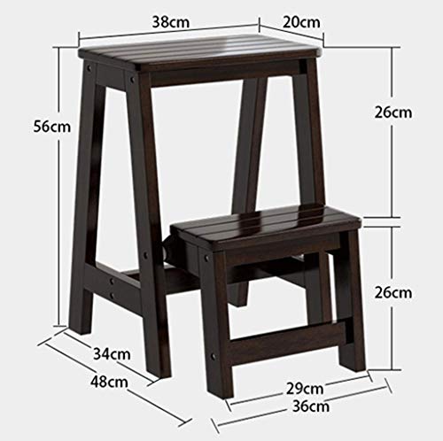 Escabeau bois pliant 2 marches pour la maison - 3