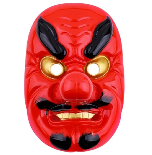 BEESUM Japanese Tengu Noh Cosplay Mask PVC Demon Prajna Full Size Halloween C...