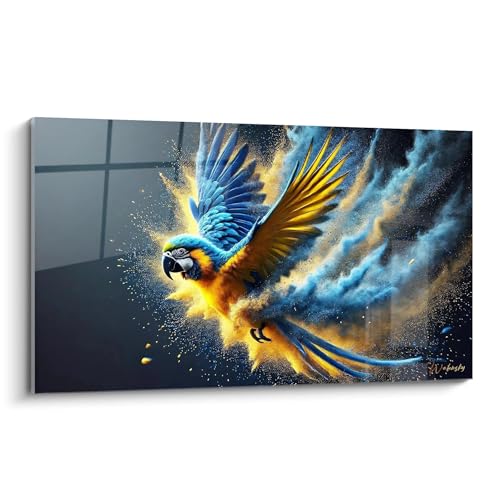 Tableau Ailes de Saphir en Alu Dibond : décoration murale de luxe 120x70cm