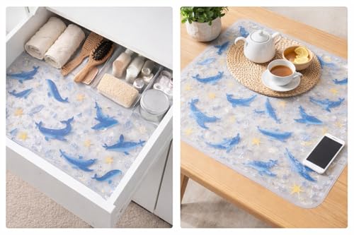 Image of ElastPro (45 cm X 5 m) Printed Shelf Liners for Kitchen Shelves, Drawer Mat, Shelf Liner, Fridge Mats, Kitchen Cabinet Drawer Mat Liner(Fish Print)
