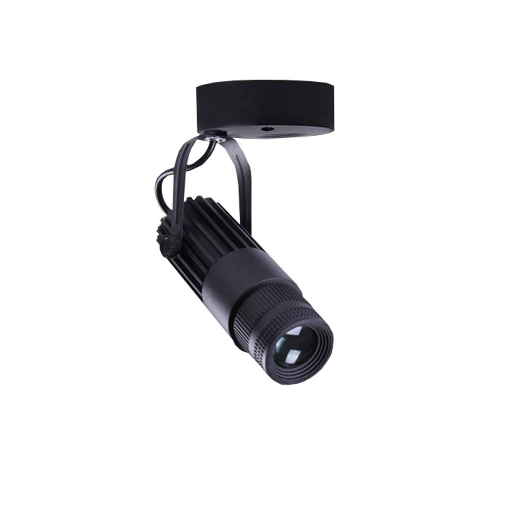 Iluminación de riel LED de 15 W, Foco Regulable con Zoom, luz de atmósfera de Escenario Bar KTV, Aluminio, Negro (Color : Ceiling, Size : 4000K)