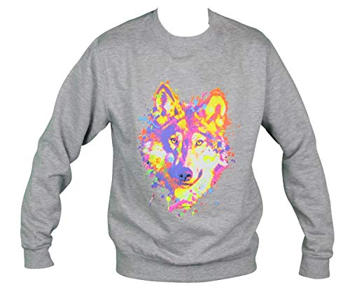 Sweat-Shirt Motif Loup PATOUTATIS pull imprimé sauvage vêtement décontracté