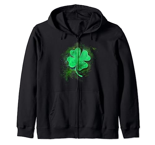 Camiseta gráfica del día de San Patricio de trébol de cuatro hojas Sudadera con Capucha