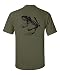 Navy Seal Skeleton Frog Logo Front & Back Men's T-Shirt - Large Military Green (ATA717)