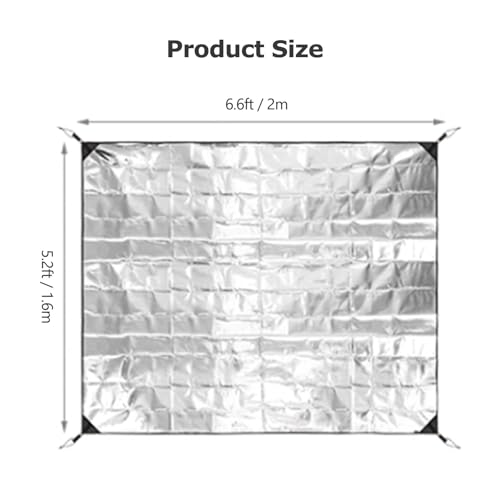 Esterilla de picnic impermeable plegable con película de aluminio de 1.6x2m 3