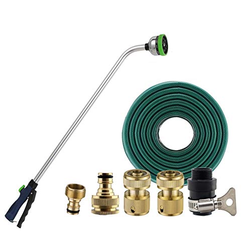 CONGRUI Pistola de agua ajustable para jardinería – Pulverizador de mano de alta presión – Multifunción – Mango largo – 30 m