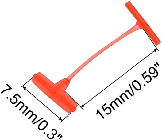 MECCANIXITY Standard Tagging Fasteners,Plastic Regular,Standard Label Gun Price Tagging Barbs for Garment Price Tag Label Tagging Barbs 15mm/0.59 Inch,Pack of 1000 Red