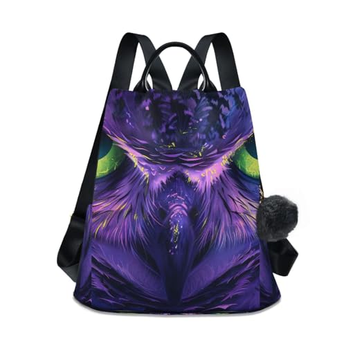 Sac à dos antivol chouette violet idéal pour vos sorties urbaines