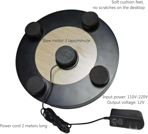 Bandeja de arena eléctrica para meditación, bandeja de raspado de arena autogiratoria, 11.8 pulgadas, decoración de oficina, jardín zen para meditación de atención plena, alivio del estrés y reducción