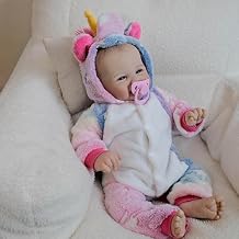 19 Inch Realistic Reborn Baby Dolls Girl Silicone Full Body Vinyl Newborn Baby Doll Real Life Like Babie Doll Rainbow Plush Suit that Look Real Baby Babies Doll Toy Gift for Kids Children