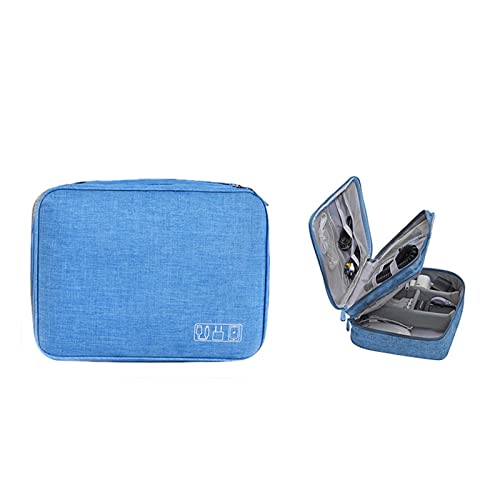 Faltbare Aufbewahrungstaschen Kompakte Reise-Organizer-Tasche Elektronikzubehör Hüllen Aufbewahrungstasche für Kabel USB SD-Karte Power Bank Kopfhörer Schrank-Vakuum-Aufbewahrungsbeutel – Bild 3