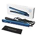 Herstyler Fusion Ceramic Flat Iron | 1.25 Inch Anti Static Ceramic Hair Straightener For Travel | Dual Voltage Hair Straightener with Adjustable Temperature & Negative Ions (Blue)