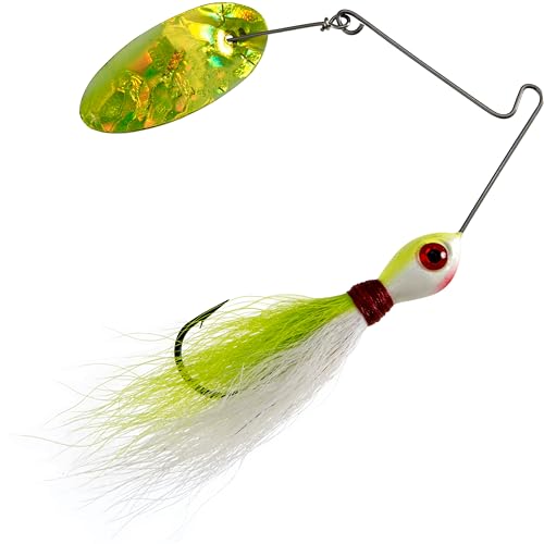 Panther Martin PMBBJ_9L_CWH Bearded Banshee Bass Spinner Fishing Lure - Chartreuse White Holo - 9L (1/4 Oz)