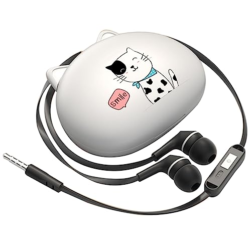 HEMOTON Auriculares Intraaurales Cable Auriculares para Teléfono Diseño Adorable Compatible Cable De