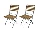 Produktbild DEGAMO Gartenstuhl Klappstuhl Jakarta, Gestell Flachstahl schwarz, Belattung Teak Holz geölt, FSC®-Zertifiziert, Outdoor, 2 STÜCK
