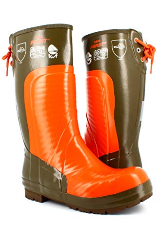 Foto von Spirale Unisex Forst Super Safety Sicherheits-Gummistiefel, Grün (Orange-Oliv 085), 46 EU