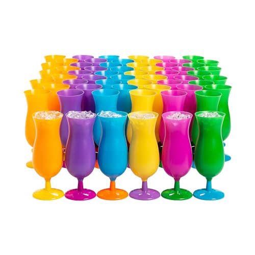 Fun Express Neon Hurricane Glasses Plastic Bulk 60 Ct