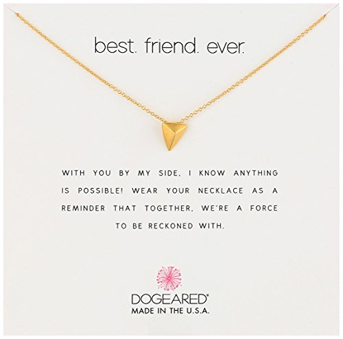 Dogeared Reminders Best Friend Ever Pyramid Heart Pendant Necklace, 18