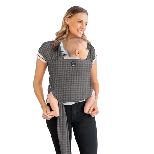 Image of Moby Baby Wrap Carrier Classic by Petunia Pickle Bottom for Newborns to Toddlers (8-33lbs), Infant Sling Carrier, Lightweight & Hands Free Design, Adjustable for All Body Types (Houndstooth)