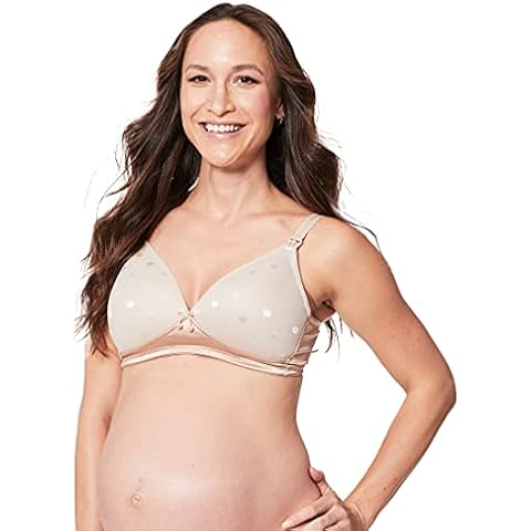 Cake Maternity Mousse Wirefree Nursing Bra for Breastfeeding, Padded Wireless Maternity Bra, Nude, 36C UK/ 36C US Cover