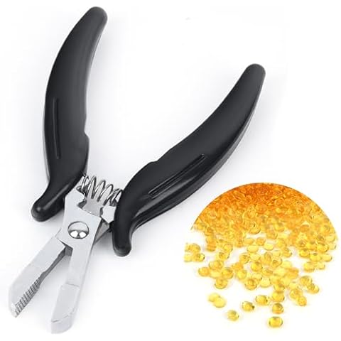 Neitsi Fusion Bond Crusher Plier Tool with 200pcs Keratin Glue for Hair Extensions Cover