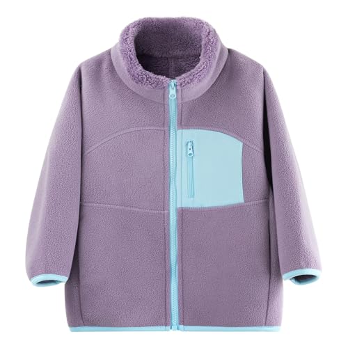 Veste polaire enfants coupe-vent avec col montant et zip intégral
