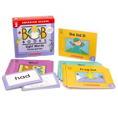 Bob Books - Sight Words Kindergarten Box Set of 10 Paperbacks | Decodable Phonics Books, Ages 4 and up, Kindergarten, Flashcards (Stage 2: Emerging Reader) – vue 2