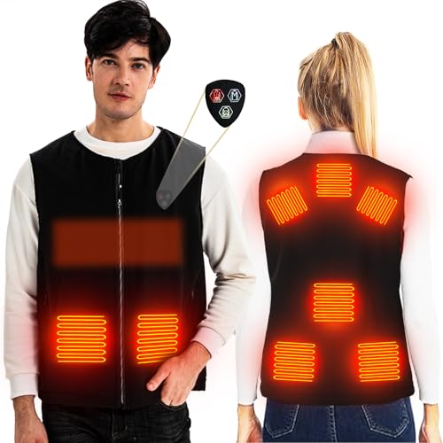 Pinuotu Heated Vest for Men Women,Smart Heated Jacket Electric Heating Body Warmer Gilet With Hidden...