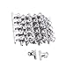 uxcell 60 Pack Metal Hinge Clips Bulldog Clips, Silver Bull Binder Clips File Paper Clamps for Crafts, Food Bags, Drawing, Photo at Home Office, 1.2 Inch