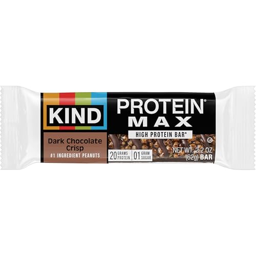 KIND Protein MAX Bars, Dark Chocolate Crisp, High Protein Snacks, 12 ct - image 6