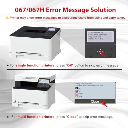 Image of 067 Black Toner Cartridge Compatible for Canon 067 067H CRG-067 Work for ImageClass MF656Cdw MF654Cdw MF653Cdw MF652Cdw LBP632Cdw LBP633Cdw LBP630C Printers| 067 Black 2 Pack