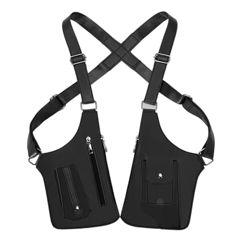 Générique Sac Bandoulière Double Homme, Sac De Harnais D'épaule, Holster D'épaule À Double Poche, Harnais Antivol Cuir Homme, Sac De Poitrine Antivol En...