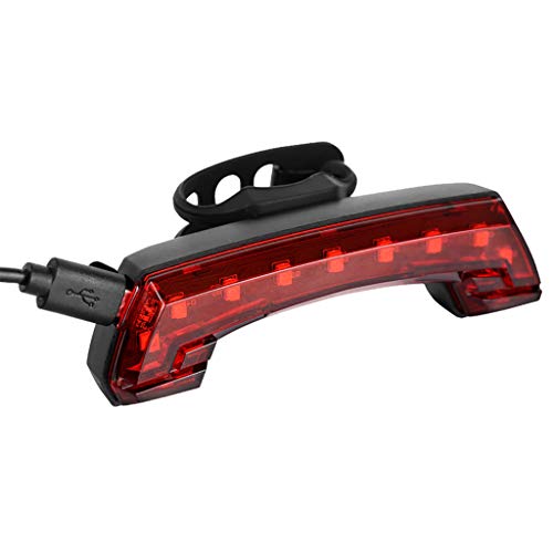 CapsA Bright Bike Tail Light USB Rechargeable Waterproof Bicycle Rear Light Bicycle Safety Cycling Warning Rear Lamp (A) - Thumbnail 6