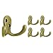 Franklin Brass B59104M-AB-C Double Prong Robe Hook, 5 Pack, Antique Brass