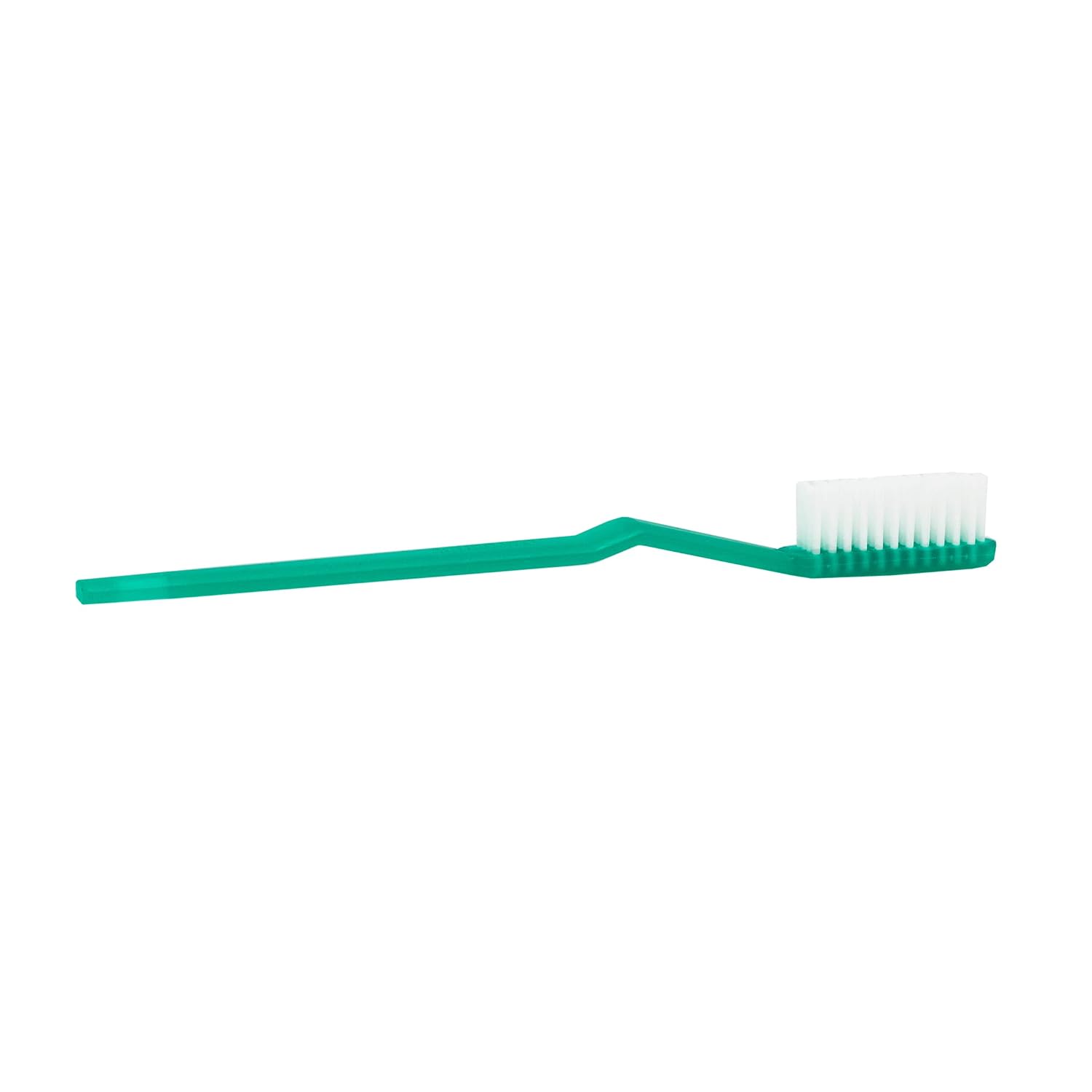 Dukal Toothbrush- 46 Tuft White Nylon Bristles, Green Handle (144 Boxes of 10) (Pack of 1440)