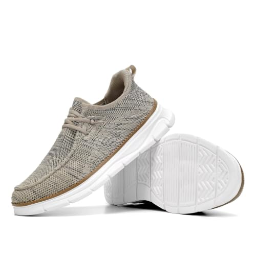 Image of Mens Slip-on Loafers Comfortable Boat Shoes Casual Walking Sneakers Mesh Business Oxfords Work Lightweight Soft Sole