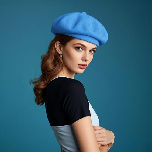 Image of Jolbndcv 6PCS Beret, French Beanie, Outdoor, Winter, Fashion Lady Hat | One Size Fits Most,Solid Color,Stretchable,for All Season