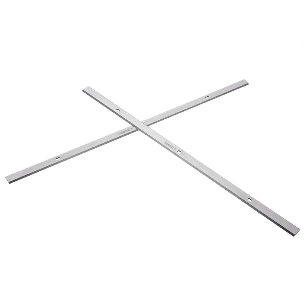 Cuchilla cepilladora de carburo de 2 piezas 12-1 / 2 '' 12.5 '' Cuchilla cepilladora de madera reversible de doble filo con hojas de acero para piezas de maquinaria de carpintería, como se muestra