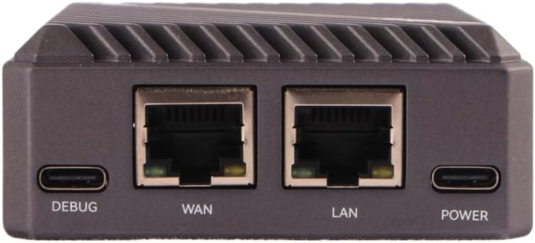 Wara view of Radxa E20C Mini PC with ports