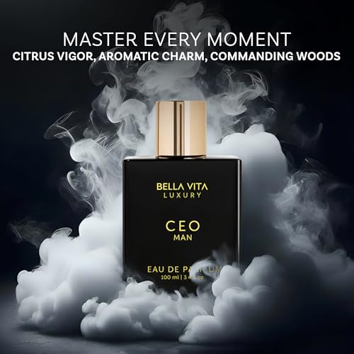 Image of Bellavita Luxury CEO MAN Eau de Parfum | 100 ml (3.4 fl.oz.) | Perfume for Men | Mandarin, Lemon, Lavender, and Vetiver Notes | Long Lasting Men's Fragrance | Gift for Father's Day