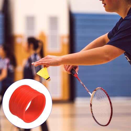 M METERXITY 4 Pack Badminton Racket Handle Grip Ring, Rubber Anti-Slip Fix Ring Grip Band - Image 2