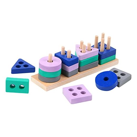 Apilar Bloques | Bloques apilables Seguros y Suaves con Formas geométricas - Juguetes educativos Montessori Regalos preescolares para niñas de 1 2 3 años