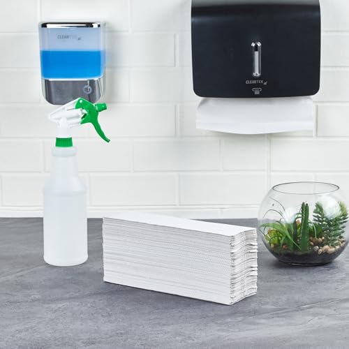 Image of Restaurantware-C Fold Paper Towels 2,400 Embossed 11.5 x 3.3 Inch Commercial Paper Towels Multifold Hand Towel 1 Ply Dispensers Sold Separately White Towel With Full-Dot Embossing