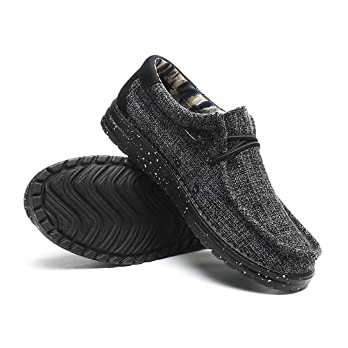 JSWEI Men's Machine-Washable Summer Loafers Lace Up Casual Slip-On Shoes Lightweight Comfortable Soft Sole WalkingTraveling, Beach, Gifts for Men Shoes Loafers Stretch