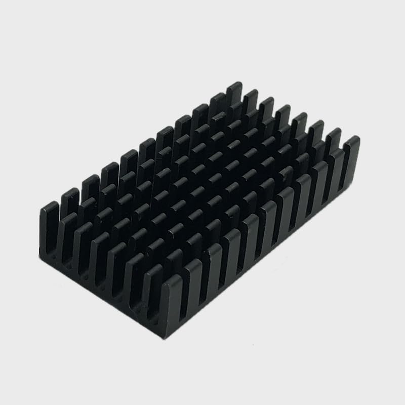 5pcs 50mm*25mm*10mm aluminum routing efficiency radiator heat sink washer video memory thermal block electronic cooling board (Color: black color)