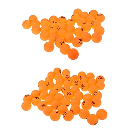 Fancyes 100 Piece Pong Balls with 40mm Numbered Baseball Balls