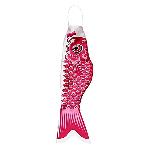Jardín Veleta Carpa Aerosol Manga de viento Serpentina Pescado Bandera Cometa Pescado de dibujos animados Colorido Manga de viento Carpa Calcetín de viento Bandera 140 cm Decoración del patio (Color