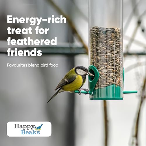 Happy Beaks Wild Bird Food Sunflower Seeds (Black) (12.75kg) High Energy and Oil Content Premium Feed