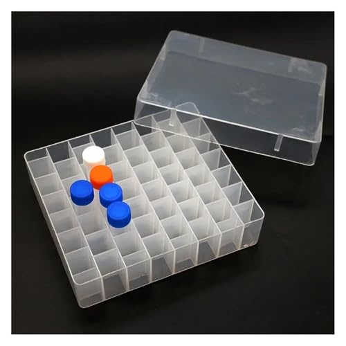 Support pour laboratoire 52 trous anti-renversement lot de 2 boîtes plastique tubes 5 ml